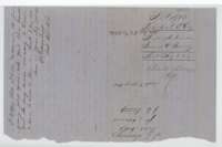 Back of the field notes, with the docket, the district surveyor's examination and the Land Office filing note of 3 August 1854.