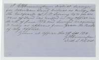 District surveyor G. H. Cunningham's certificate of 9 September 1854 that the Swinney certificate was entered in his office on 16 June 1853.