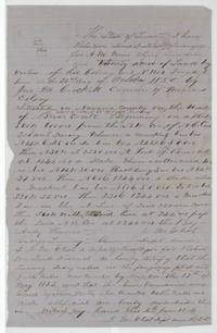 J. M. Eliot's field notes and plat for 320 acres on the head of Briar Creek, about 8 miles north-west of Corsicana.