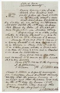 David R. Mitchell's field notes and plat of 640 acres west of Corsicana for Dina Clark, surveyed 13 June 1850.