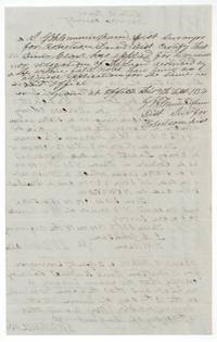 District Surveyor certifies that Dina Clark applied to renew the field notes, 9 September 1854, over a mirrored copy of the survey.