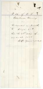 Surveyor's filing note recording the Colson field notes in Navarro County Book C, page 219, on 20 March 1881.
