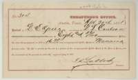 State Treasurer's receipt No. 304, Austin, 20 April 1881, for $8.50 paid in full for 16.95 acres in Navarro County.