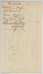 Filing note for the Treasurer's receipt of D. L. Colson, received at the Land Office 20 April 1881.