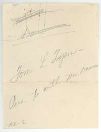 Pencil notes on a small slip about the Colson survey.