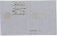 Back of the certificate: wrapper 'Mercer's colony certificate 320 acres, Daniel B. Hartzell', filed 20 March 1855.