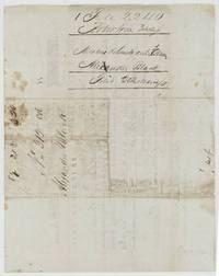Back of the certificate docketed file 2240, Mercer's Colonists cert. 320 acres, Alexander Black, filed 20 March 1855.