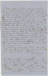 Transfer from James M. Riggs to Thomas S. Slater of half of the certificate, 160 acres, for $200, 25 June 1855.