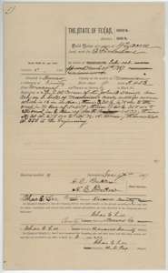 Field notes for 42 acres south-east of Corsicana, surveyed for E. Friedenhaus by Chas. E. Lee, 17 December 1887.