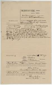 Field notes for 45 acres on the waters of Richland Creek, surveyed for E. Friedenhaus by Chas. E. Lee in December 1887.