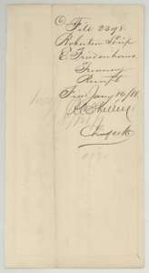 Filing wrapper for the Treasurer's receipt, with the Land Office file number.