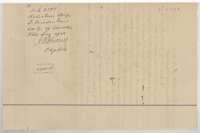 Back of Lee's correction letter, with the Land Office filing note.