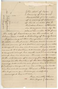 Corrected field notes for the 42 9/10-acre tract on Chambers Creek, surveyed for E. Friedenhaus by Chas. E. Lee.