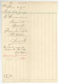 File wrapper for the 42 9/10-acre survey, with notes that the map was checked and the land patented 22 January 1889.