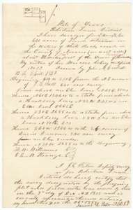 Field notes for 640 acres on White Rock Creek, surveyed for Lilborn K. Lee by deputy surveyor James E. Patton, 7 December 1855.
