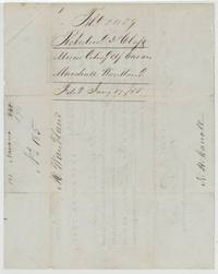 Back of the certificate, docketed Mercer Colony Cf. 640 acres, Marshall Wantland, filed 'Jany 17/55(?)', with endorsements 'M. Wantland' and 'N. H. Carroll'.
