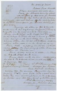 Field notes and plat of 640 acres for Marshall Wantland about 5 3/4 miles S 84 W of Corsicana by Wm. L. Browning, 19 October 1855.
