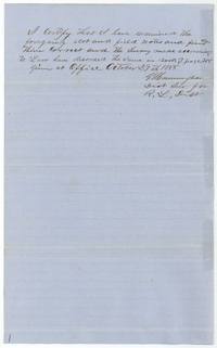 District Surveyor G. H. Cunningham certifies the plat and field notes correct and records them, 29 October 1855.