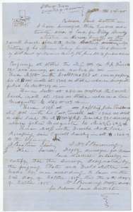 Field notes and plat for 320 acres on the Carroll branch, surveyed for Wiley Beasley by deputy surveyor William L. Browning, 3 October 1855.