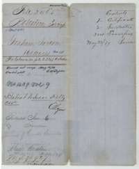 File jacket for Graham Jackson's 160-acre Mercer's Colony survey on Cooks Branch, noting the patent of June 1856 to Isaac Kelly as assignee.