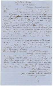 Field notes and plat for 240 acres near the head of a branch west of Corsicana, surveyed for Joseph Lynn by deputy surveyor Wm. L. Browning, 15 December 1855.