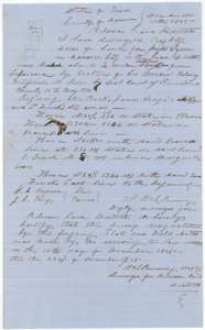 Field notes and plat for 80 acres on the head of Cottonwood branch, surveyed for Joseph Lynn by deputy surveyor Wm. L. Browning, 15 December 1855.