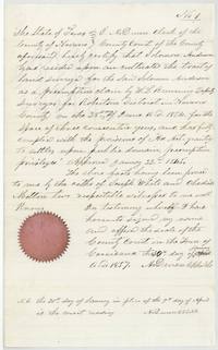 Navarro County clerk's preemption certificate that Solomon Anderson lived on and cultivated the surveyed tract for three years, proved by Joseph White and Obediah Melton.