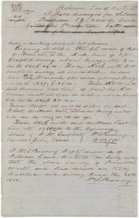 Field notes and plat of 320 acres for Solomon Anderson about 8 1/2 miles S 71 W of Corsicana by Wm. L. Browning, 28 June 1854.