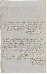 District Surveyor's certificates recording the field notes in July 1854 and renewing and relocating them on 25 March 1856 (G. H. Cunningham).