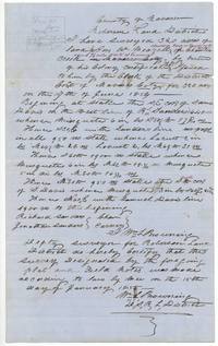 Field notes of 320 acres for Geo. W. Meazell on Chambers Creek, surveyed by Wm. L. Browning, chain carriers Richard and Jonathan Sanders.