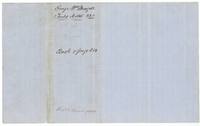 Wrapper for Meazell's 320-acre field notes marked Book V page 284, received for renewal.