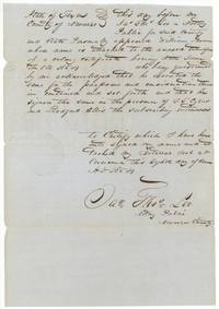 Notary Jas. Thos. Lee records William Parmer's acknowledgment of the transfer, witnessed by O. F. Cyrus(?) and Radford Ellis.