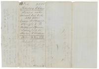 Wrapper for the transfers: filed 14 Nov 1856 and patented Dec 19/56 for Meazell's Mercer's Colony certificate.
