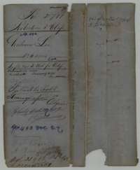 File jacket for Grisham Lee's 320 acres on Richland Creek, a Mercer's Colony survey patented to the assignee Lott Strange in October 1859.