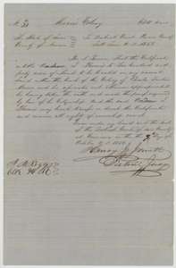 Mercer's Colony certificate No. 21 for 640 acres, issued to Andrew J. Phoenix by the Navarro County District Court at Corsicana in October 1856.