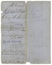 File jacket for E. L. Folsome's 320 acres, Robertson 3rd class, patent No. 53 Vol. 30 dated 9 April 1860, received by Winkler for Mitchell 1 October 1860.
