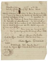 Montgomery County third-class certificate No. 86 for 320 acres to Ebenezer L. Folsom, 2 May 1842, based on conditional certificate 48 of 1839.