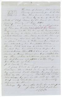 Field notes of J. M. Eliot for 320 acres on Chambers Creek, 8 miles N 50 W of Corsicana, with small plat.