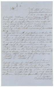 Field notes for 20 acres on the waters of White Rock Creek, surveyed for William Bryant by deputy surveyor Jesse R. Grover, 7 November 1856.