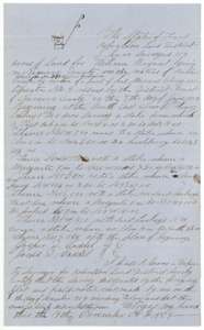 Field notes for 154 acres on the waters of Richland Creek, surveyed for William Bryant by deputy surveyor Jesse R. Grover, 8 November 1856.