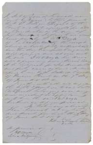 Transfer of 9 June 1854 by William Bryant of his Mercer's Colony certificate for 640 acres to J. W. P. Doyle for $200.