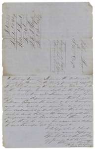 Back of the Bryant to Doyle transfer, with the proof of Bryant's mark before notary Alexander Beaton, 12 January 1855.