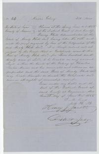 Mercer's Colony certificate No. 44, 320 acres, ordered by the Navarro County District Court for the heirs of Meady White, 7 June 1855.