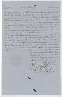 Navarro District Court decree and certificate No. 49 for 640 acres to the heirs of Polly Kincaid, naming eight heirs, 7 June 1855.