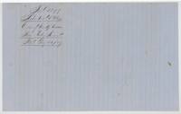 Wrapper for the colony certificate of the heirs of Polly Kincaid, filed 21 July 1857.