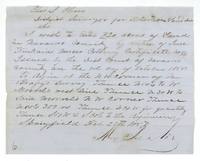 Alex. Beaton's request of 27 Feb 1857 to District Surveyor Thos. J. Oliver to enter 320 acres on Isaac Kincaid's certificate, beginning at N. Bragg's NW corner.