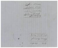 Wrapper no. 1 for the Mercer colonist's certificate for 640 acres, filed 10 August 1857, with certificate endorsement on the back.