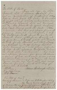 Solomon Hurbough sells Certificate No. 56 to John G. Gooch for $200, 15 November 1856, witnessed by A. E. McClure and W. C. Bowen.