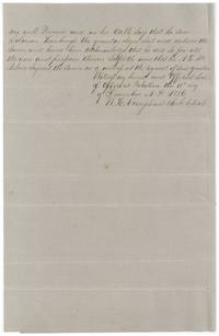 Acknowledgment of the Hurbough transfer before the Anderson County clerk at Palestine, 10 December 1856.