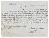 Entry for 640 acres at the head of Brier Creek under Hurbough's certificate, signed James E. Patton by G. H. Cunningham at Springfield, 27 February 1857.